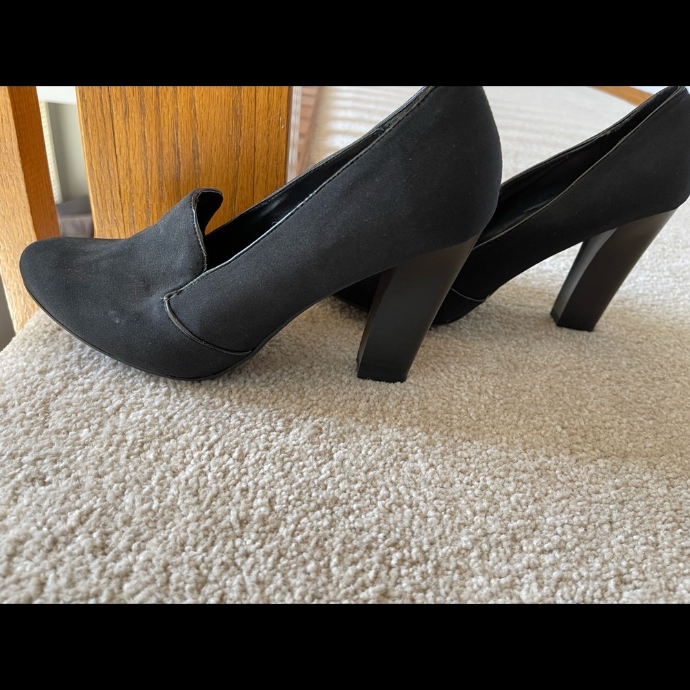 Black Madeline Block heels